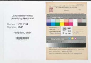 Entnazifizierung Erich Fellgiebel , geb. 04.10.1886 (General)