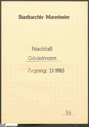 Gesuch Emil Gödelmanns für seinen Bruder Jakob
