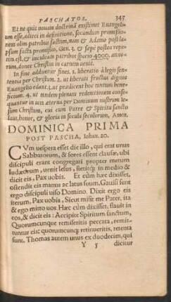 Dominica Prima Post Pascha ...