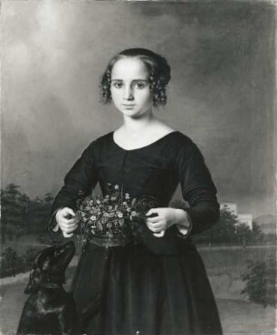 Mädchen mit Blumenkorb