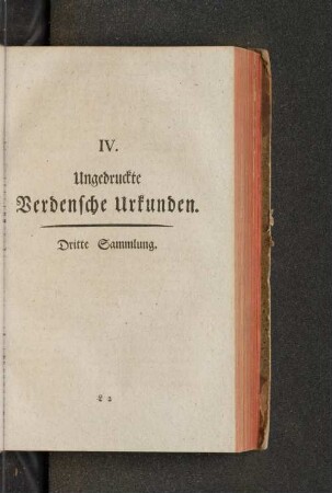 IV. Ungedruckte Verdensche Urkunden. Dritte Sammlung.