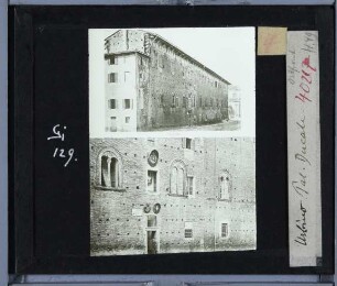 Urbino, Palazzo Ducale : Zwei Aufnahmen der Ostfassade