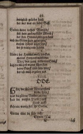 VIII. Ode