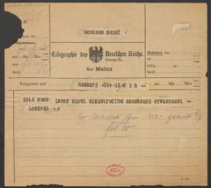 Brief an B. Schott's Söhne : 08.07.1924