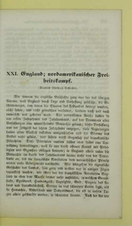 XXI. England; nordamerikanischer Freiheitskampf