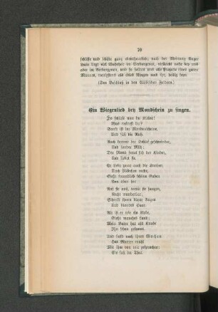 Ein Wiegenlied bei Mondschein zu singen.