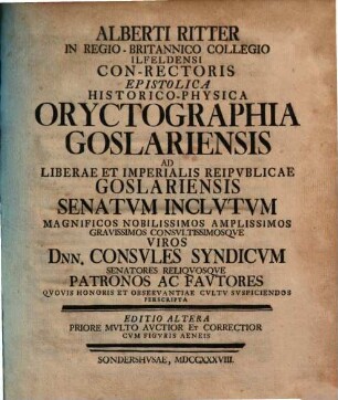 Oryctographia Goslariensis