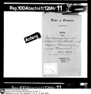Die Organisation des Bistums Osnabrück nach dessen Vereinigung mit Hannover