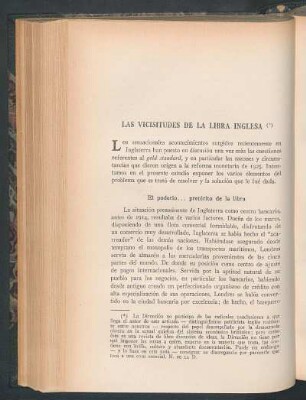 Las vicisitudes de la libra inglesa