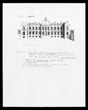 Ansicht des Hôtel Pussort in Paris