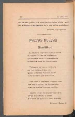 Similitud : Poetas nuevos