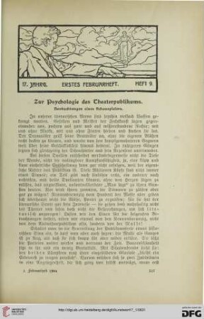 Heft 9 (1. Februarheft 1904)
