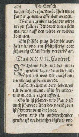 Das XXVII. Capittel.
