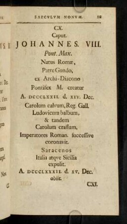 112-117, CXI - CXVI