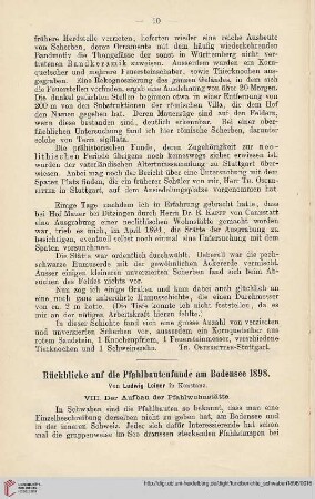 6: Rückblicke auf die Pfahlbauten am Bodensee 1898