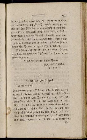 77. Ueber das Kartenspiel