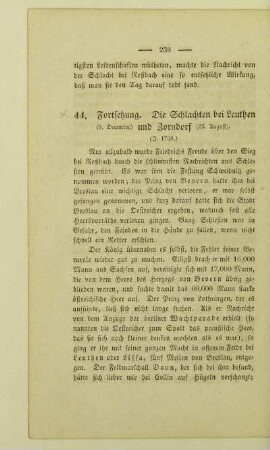 44. Fortsetzung. Die Schlachten bei Leuthen (5. December) und Zorndorf (25. August). (J. 1758.)
