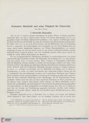 13: Domenico Martinelli und seine Tätigkeit für Österreich