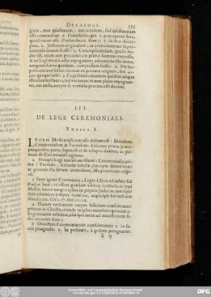 LII. De Lege Ceremoniali.