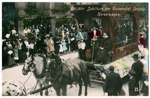 500-jähr. Jubiläum der Universität Leipzig: Karzerwagen [500 jähr. Jubiläum der Universität zu Leipzig]