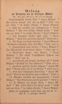 Gesang zur Verehrung des hl. Erzengels Michael.