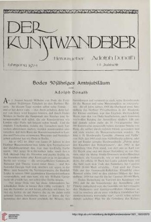 3/4: Bodes 50jähriges Amtsjubiläum