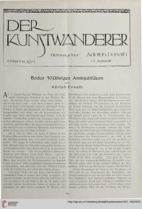 3/4: Bodes 50jähriges Amtsjubiläum