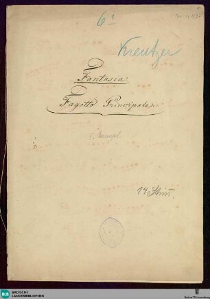 2 Fantasies - Don Mus.Ms. 1127 : fag, orch