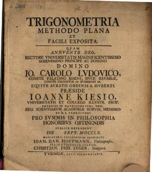 Trigonometria Methodo Plana Et Facili Exposita