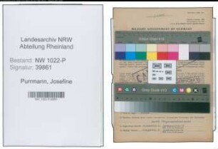 Entnazifizierung Josefine Purrmann , geb. 07.07.1897 ()