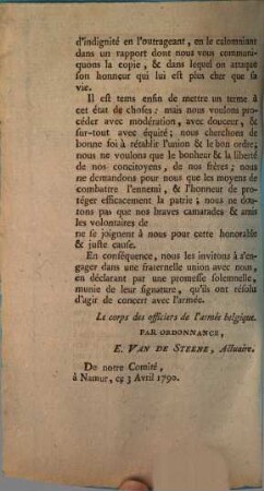 A Messieurs Les Volontaires