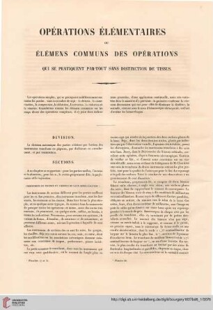 Opérations élémentaires ou éléments communs des opérations qui se pratiquent par-tout sans distinction de tissus