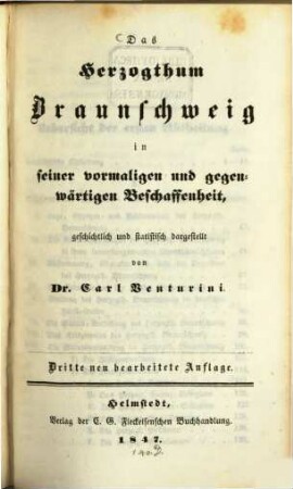 Das Herzogthum Braunschweig in seiner vormaligen und gegenwärtigen Beschaffenheit