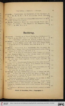 Nachtrag (Nr. 1209 - 1374)
