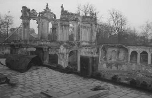 Dresden. Zwinger, zerstörter Wallpavillon