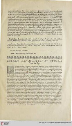Extrait des registres du conseil