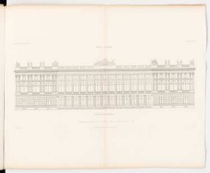 Börse, Berlin: Ansicht von der Burgstraße (aus: Atlas zur Zeitschrift für Bauwesen, hrsg. v. G. Erbkam, Jg. 15, 1865)