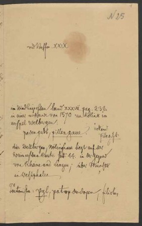 Sammlung von Notizen, Abschriften u.a. aus altdeutschen Handschriften