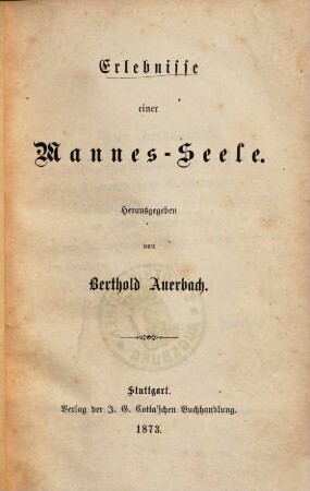 Erlebnisse einer Mannes-Seele