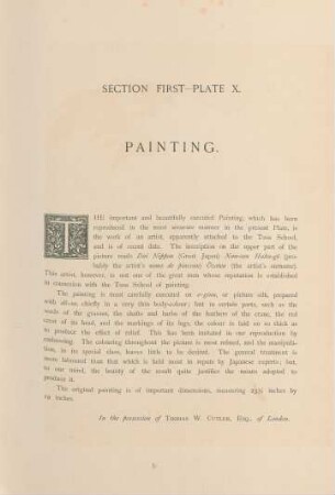 Plate X. Painting