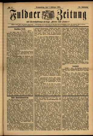 Ausgabe vom Donnerstag, den 07. Februar 1895.