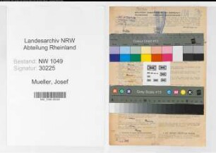 Entnazifizierung Josef Mueller , geb. 20.08.1912 (Polizeibeamter)