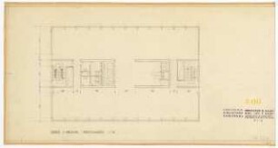 Hochschulbibliothek, Karlsruhe Neubau: Grundriss 3.OG (Präsenzmagazin), 1:100