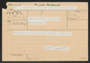 Brief von Gustaf  an Gerhart Hauptmann