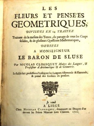Les fleurs et pensées géométriques