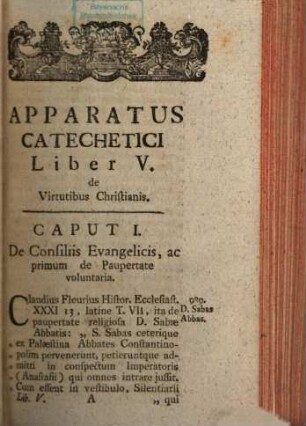 Apparatus Catecheticus : Libri VI Quibus Historiae 1500 Continentur. 5, De Virtutibus Christianis