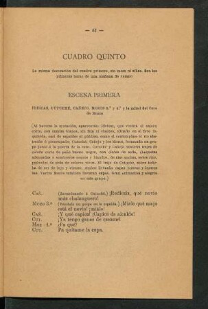 Cuadro quinto