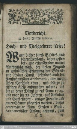 Vorbericht zu dieser dritten Edition