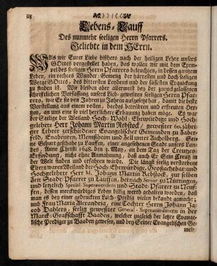 28-46, Lebens-Lauff.