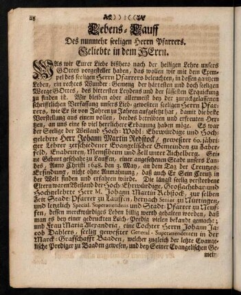 28-46, Lebens-Lauff.